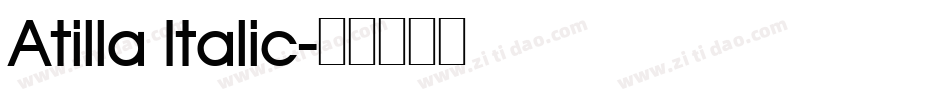 Atilla Italic字体转换